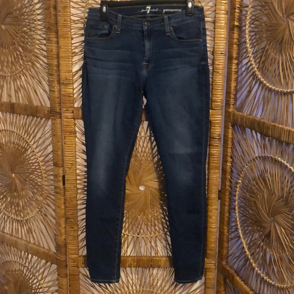 7 For All Mankind Women's Gwenevere Super Skinny Jean – Twinkling Nightfall Wash - View #3